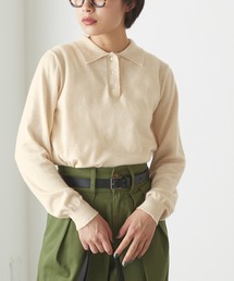 forksy. | 【forksy.】長袖ポロニット/配色/ボーダー(ニット/セーター)