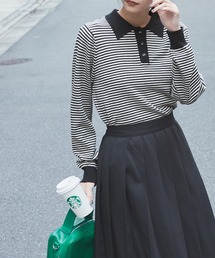 【forksy.】長袖アソートポロニット