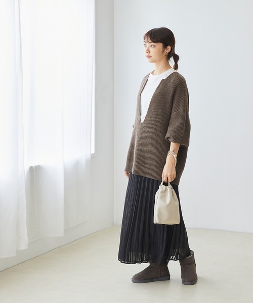 mooimooi（モーイモーイ）の「撥水ショート ムートンブーツ（ブーツ・レディース・チャコールグレー/ブラック/ダークブラウン/ベージュ/ブルー/キャメル/アイボリー系・LL/3L/4L/S/M/L）」の16枚目の写真