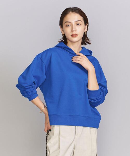 BEAUTY&YOUTH UNITED ARROWS（ビューティーアンドユースユナイテッドアローズ）の「コットンブレンド ショート スウェット パーカー（パーカー・レディース・ダークグレー/オフホワイト/コバルトブルー・FREE）」の13枚目の写真