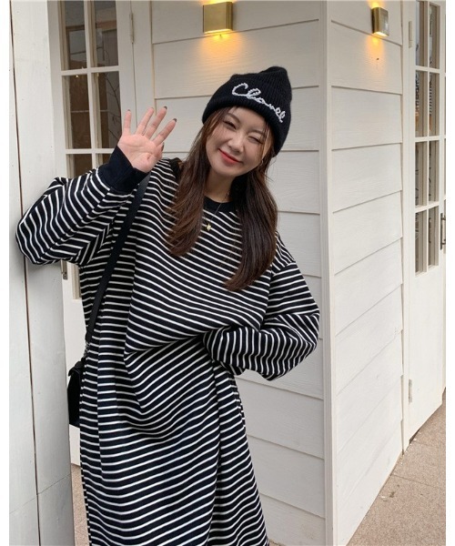 Ritzy（リッツィー）の「Aライン リンガーボーダーワンピース（ワンピース・レディース・ホワイト/ブラック・FREE）」の22枚目の写真