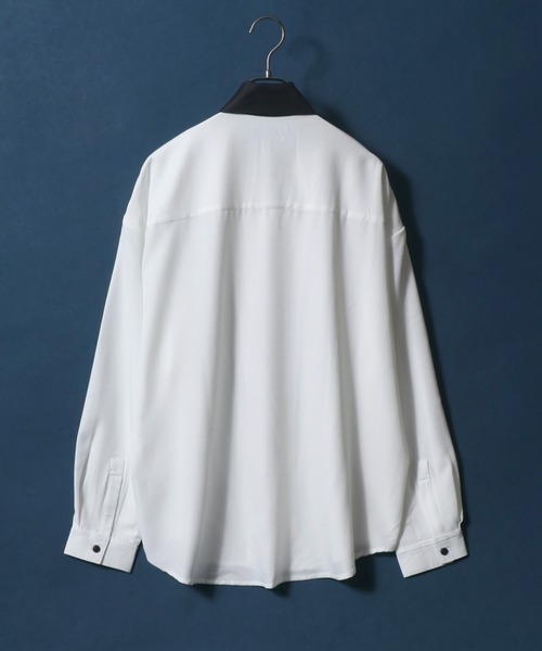 ANPAS(アンパス)の「Georgette Oversize Balloon Sleeve Scarf Collar Shirt/ジョーゼット オーバーサイズ バルーンスリーブ スカーフ襟 ボウタイ襟 シャツ(シャツ/ブラウス・メンズ・ホワイト/ブラック/ホワイト系その他・M/L)」の11枚目の写真