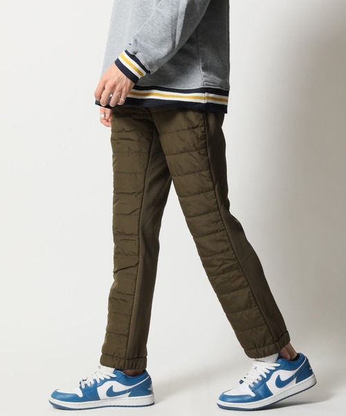 ARCADE（アーケード）の「エコダウンジョガーパンツ/表側エコダウン×裏側スウェット裏地シャギーボアフリース素材 ゴルフパンツ（ゴルフグッズ・メンズ・ブラック/カーキ/ベージュ/ネイビー/ホワイト・L/3L/M/LL）」の4枚目の写真