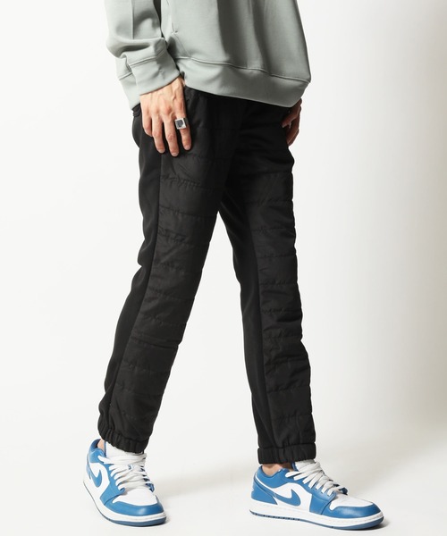 ARCADE（アーケード）の「エコダウンジョガーパンツ/表側エコダウン×裏側スウェット裏地シャギーボアフリース素材 ゴルフパンツ（ゴルフグッズ・メンズ・ブラック/カーキ/ベージュ/ネイビー/ホワイト・L/3L/M/LL）」の2枚目の写真