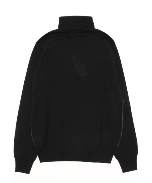 Alexander Julian(アレキサンダージュリアン)の「アレキサンダージュリアンメンズ/ALEXANDER JULIAN:MEN ウォッシャブル ウール混チェック タートルニット(ニット/セーター・メンズ・ブラック・X-LARGE/LARGE/MEDIUM)」の2枚目の写真