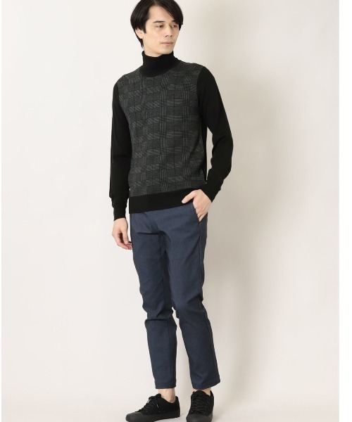Alexander Julian(アレキサンダージュリアン)の「アレキサンダージュリアンメンズ/ALEXANDER JULIAN:MEN ウォッシャブル ウール混チェック タートルニット(ニット/セーター・メンズ・ブラック・X-LARGE/LARGE/MEDIUM)」の14枚目の写真