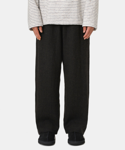 BALLAST ARK（バラストアーク）の「BALLAST ARK / バラストアーク：LINEN WOOL EASY PANTS：BA06-P001[AST]（その他パンツ・メンズ・ブラック/ブラウン・M/L）」の10枚目の写真