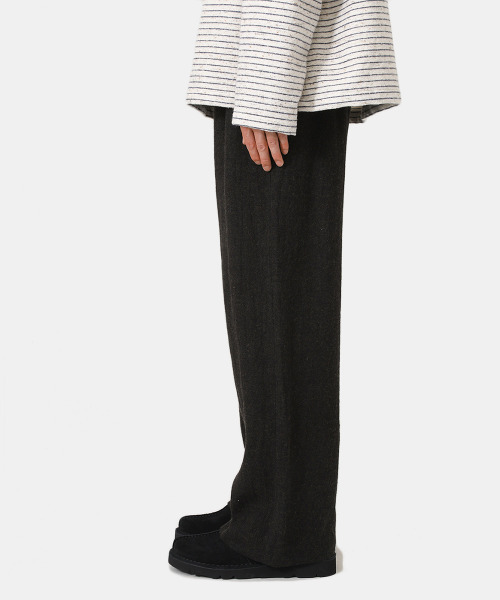 BALLAST ARK（バラストアーク）の「BALLAST ARK / バラストアーク：LINEN WOOL EASY PANTS：BA06-P001[AST]（その他パンツ・メンズ・ブラック/ブラウン・M/L）」の11枚目の写真