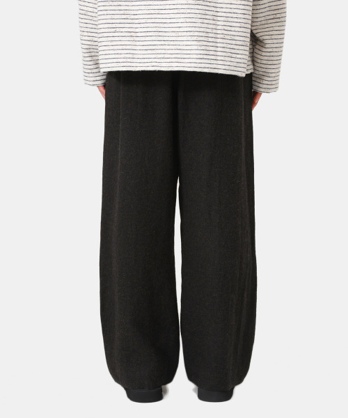 BALLAST ARK（バラストアーク）の「BALLAST ARK / バラストアーク：LINEN WOOL EASY PANTS：BA06-P001[AST]（その他パンツ・メンズ・ブラック/ブラウン・M/L）」の12枚目の写真