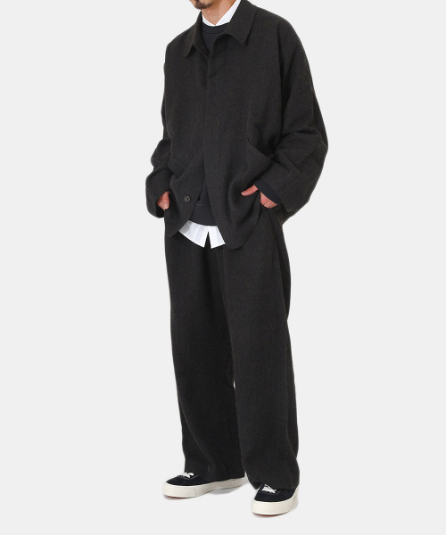 BALLAST ARK（バラストアーク）の「BALLAST ARK / バラストアーク：LINEN WOOL EASY PANTS：BA06-P001[AST]（その他パンツ・メンズ・ブラック/ブラウン・M/L）」の13枚目の写真