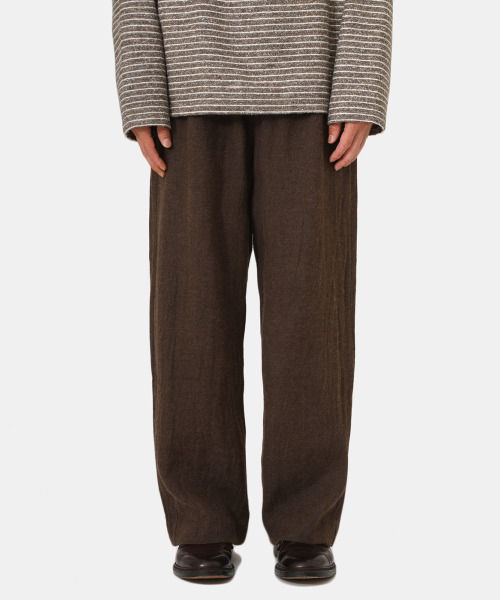 BALLAST ARK（バラストアーク）の「BALLAST ARK / バラストアーク：LINEN WOOL EASY PANTS：BA06-P001[AST]（その他パンツ・メンズ・ブラック/ブラウン・M/L）」の20枚目の写真
