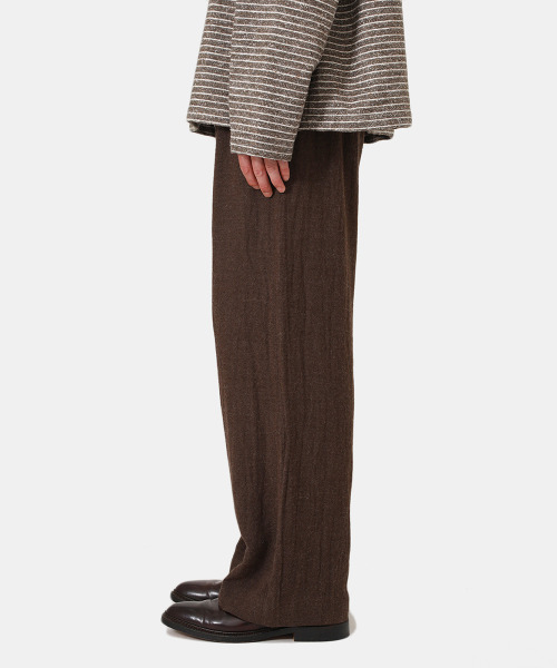 BALLAST ARK（バラストアーク）の「BALLAST ARK / バラストアーク：LINEN WOOL EASY PANTS：BA06-P001[AST]（その他パンツ・メンズ・ブラック/ブラウン・M/L）」の21枚目の写真