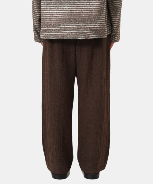 BALLAST ARK（バラストアーク）の「BALLAST ARK / バラストアーク：LINEN WOOL EASY PANTS：BA06-P001[AST]（その他パンツ・メンズ・ブラック/ブラウン・M/L）」の22枚目の写真