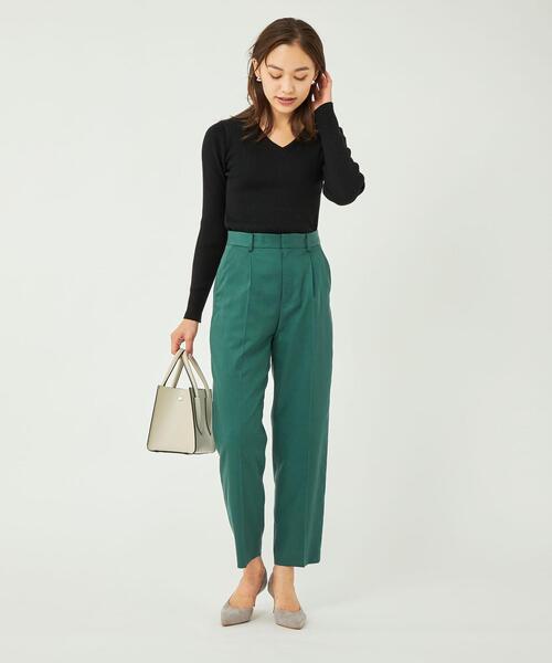 【スミレ】GREEN LABEL RELAXING ベージュパンツスーツ green label relaxing｜グリーンレーベル リラクシングのパンツ