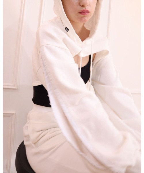epine（エピヌ）の「Ee cropped hoodie（パーカー・レディース・ホワイト・FREE）」の9枚目の写真