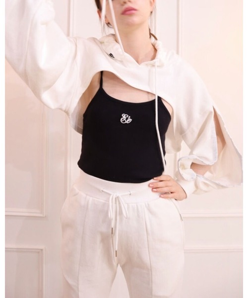 epine（エピヌ）の「Ee cropped hoodie（パーカー・レディース・ホワイト・FREE）」の5枚目の写真