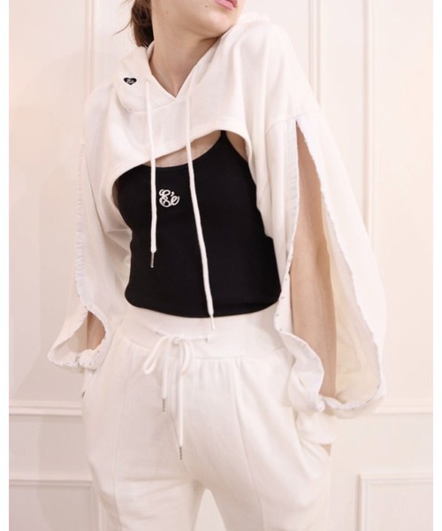 epine（エピヌ）の「Ee cropped hoodie（パーカー・レディース・ホワイト・FREE）」の8枚目の写真