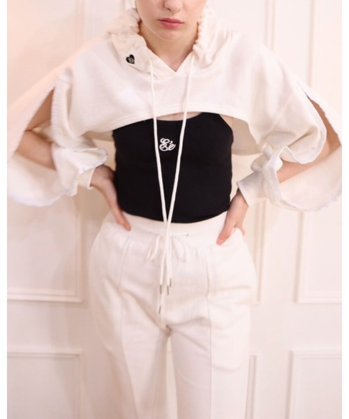 epine（エピヌ）の「Ee cropped hoodie（パーカー・レディース・ホワイト・FREE）」の13枚目の写真