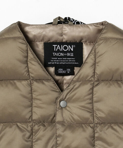 B:MING by BEAMS（ビーミングバイビームス）の「TAION / Vネックボタン インナーダウンベスト（100～140cm）（ベスト・キッズ・ベージュ/ミント/チャコールグレー・100/110/120/130/140）」の15枚目の写真