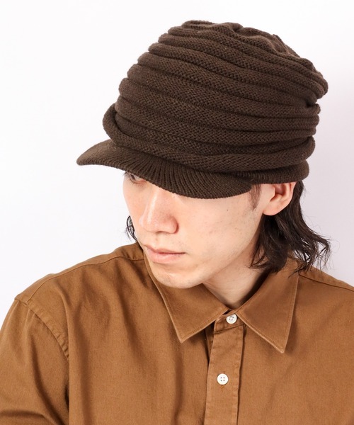 FUNALIVE（ファンアライブ）の「NAKASHIMA SELECT つば付きニットキャップ（ニットキャップ/ビーニー・メンズ・レッド/チャコール/ブラック系その他2/ブラック系その他3/ブラウン系その他2/ブラウン系その他3/ベージュ系その他2/ベージュ系その他3/ベージュ/ネイビー/ブラック/チャコールグレー/ネイビー系/ネイビー系1/ネイビー系2/ネイビー系3/ブラック系その他/グレー系その他/レッド系その他/ブラック系その他4/ブラウン系その他/ベージュ系その他/ブラウン・FREE）」の10枚目の写真