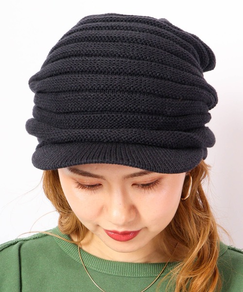 FUNALIVE（ファンアライブ）の「NAKASHIMA SELECT つば付きニットキャップ（ニットキャップ/ビーニー・メンズ・レッド/チャコール/ブラック系その他2/ブラック系その他3/ブラウン系その他2/ブラウン系その他3/ベージュ系その他2/ベージュ系その他3/ベージュ/ネイビー/ブラック/チャコールグレー/ネイビー系/ネイビー系1/ネイビー系2/ネイビー系3/ブラック系その他/グレー系その他/レッド系その他/ブラック系その他4/ブラウン系その他/ベージュ系その他/ブラウン・FREE）」の9枚目の写真