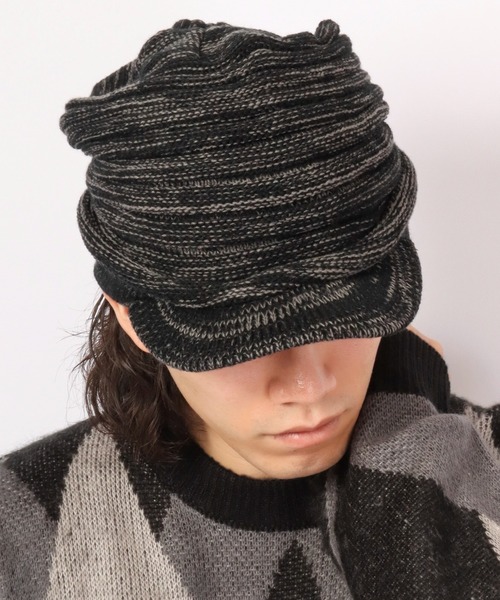 FUNALIVE（ファンアライブ）の「NAKASHIMA SELECT つば付きニットキャップ（ニットキャップ/ビーニー・メンズ・レッド/チャコール/ブラック系その他2/ブラック系その他3/ブラウン系その他2/ブラウン系その他3/ベージュ系その他2/ベージュ系その他3/ベージュ/ネイビー/ブラック/チャコールグレー/ネイビー系/ネイビー系1/ネイビー系2/ネイビー系3/ブラック系その他/グレー系その他/レッド系その他/ブラック系その他4/ブラウン系その他/ベージュ系その他/ブラウン・FREE）」の4枚目の写真