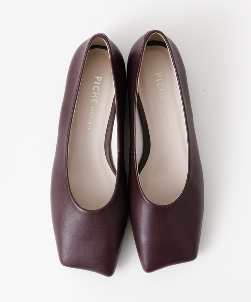 PICHE ABAHOUSE（ピシェ アバハウス）の「オブリークトゥフラットパンプス（パンプス・レディース・グリーン/ブラック/ボルドー/オフホワイト・37/36/38/39/35）」の6枚目の写真