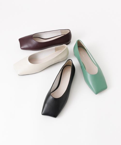 PICHE ABAHOUSE（ピシェ アバハウス）の「オブリークトゥフラットパンプス（パンプス・レディース・グリーン/ブラック/ボルドー/オフホワイト・37/36/38/39/35）」の18枚目の写真