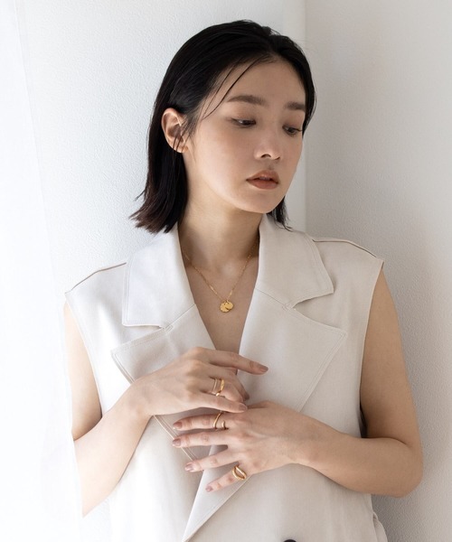 JUICY ROCK(ジューシーロック)の「CYCRO/GP(SV925) カーブダブルピンキーリング(リング・レディース・ゴールド・#4)」の6枚目の写真