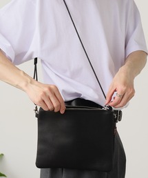 MR.OLIVE(~X^[I[u)MR.OLIVE/~X^[I[u WATER PROOF WASHABLE LEATHER / ZIPPER SMALL SACOCHE(V_[obO)