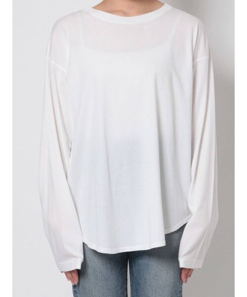 Ungrid(アングリッド)の「ラウンドロングスリーブTee(Tシャツ/カットソー・レディース・ブラック/オフホワイト・FREE)」の22枚目の写真