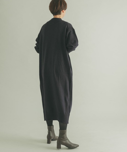 FORK&SPOON（フォークアンドスプーン）の「FORK&SPOON　タートルニットワンピース（ワンピース・レディース・グレー/ネイビー・1/2）」の5枚目の写真