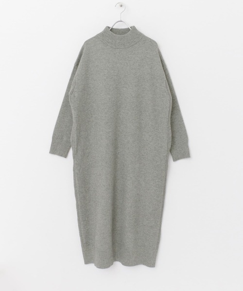 FORK&SPOON（フォークアンドスプーン）の「FORK&SPOON　タートルニットワンピース（ワンピース・レディース・グレー/ネイビー・1/2）」の10枚目の写真