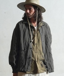 ms5177- FRENCH WORK LINENJACKET シャツ