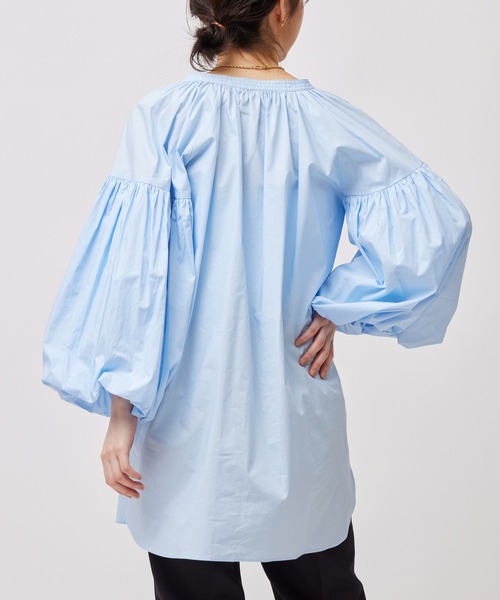 タイプライターギャザーブラウス タイプライターギャザーブラウス(38 OFF WHITE): トップス
