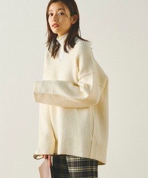 Vネックブークレーニット《手洗い可能》