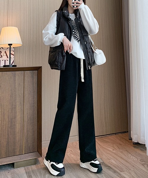 LOPASS（ロパス）の「【低身長向け】暖かい裏毛ワイドパンツ（その他パンツ・レディース・ベージュ/ブラック/アイボリー/グレー/アイボリー系・S/M/L）」の13枚目の写真