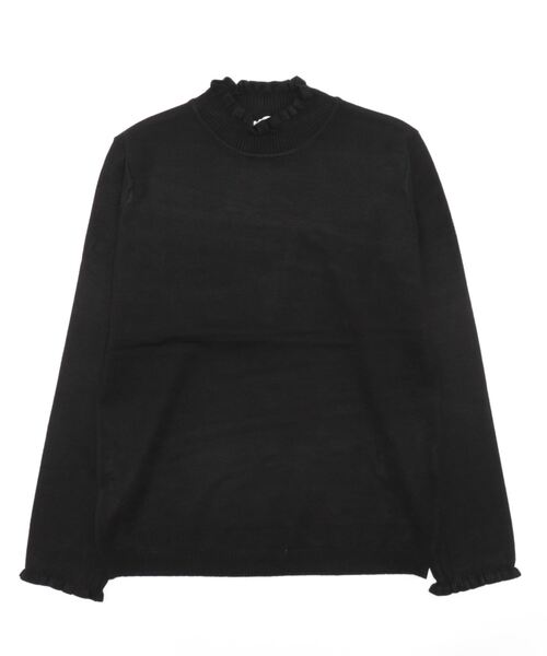 Samansa Mos2 blue(サマンサモスモスブルー)の「フリルニットプルオーバー(ニット/セーター・レディース・ブラック/オフホワイト/イエロー/シルバーグレー・フリ-)」の2枚目の写真