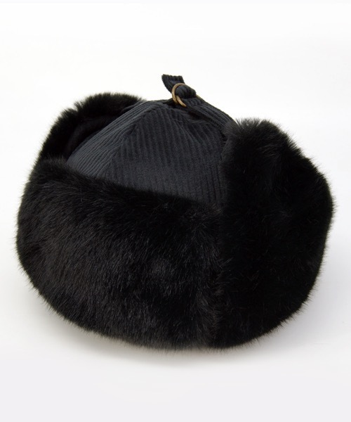 polcadot(ポルカドット)の「コーディロイ フェイクファー フライトキャップ(キャップ・レディース・ベージュ/ブラック/パープル・FREE)」の8枚目の写真