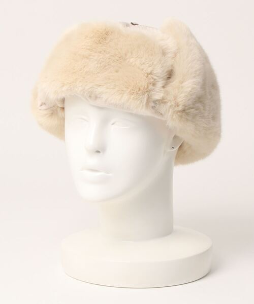 polcadot(ポルカドット)の「コーディロイ フェイクファー フライトキャップ(キャップ・レディース・ベージュ/ブラック/パープル・FREE)」の22枚目の写真