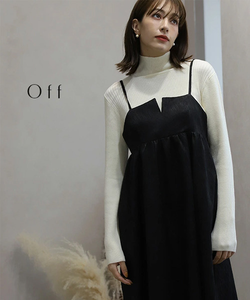 REAL CUBE（リアルキューブ）の「やわもちランダムリブタートルニット（ニット/セーター・レディース・ブラック/ワインレッド・FREE）」の10枚目の写真