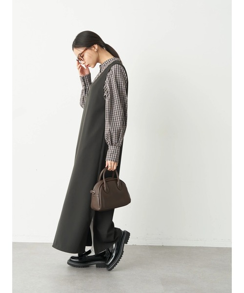 earth music&ecology（アースミュージックアンドエコロジー）の「Vネックジャンスカ（ワンピース・レディース・ブラック/アイボリー/パープル/ブルー・FREE）」の21枚目の写真