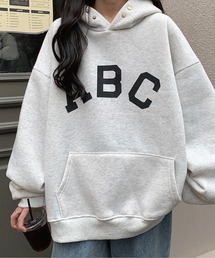 ABCロゴプリントBIGシルエットプルパーカー