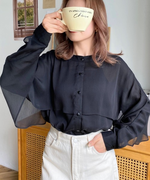 glamlips ラメ SHEER ヌーディー ブラウス シャツ⭐︎完売品⭐︎ glamlips ラメ SHEER ヌーディー ブラウス シャツ⭐︎完売品