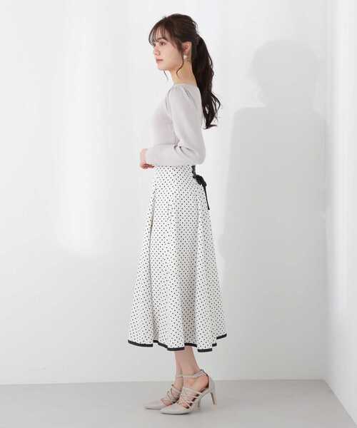 PROPORTION BODY DRESSING(プロポーションボディドレッシング)の「ニットドッキングドットワンピース / 1213140115(ワンピース・レディース・ベージュ系その他/ネイビー/ホワイト・MEDIUM/SMALL)」の18枚目の写真