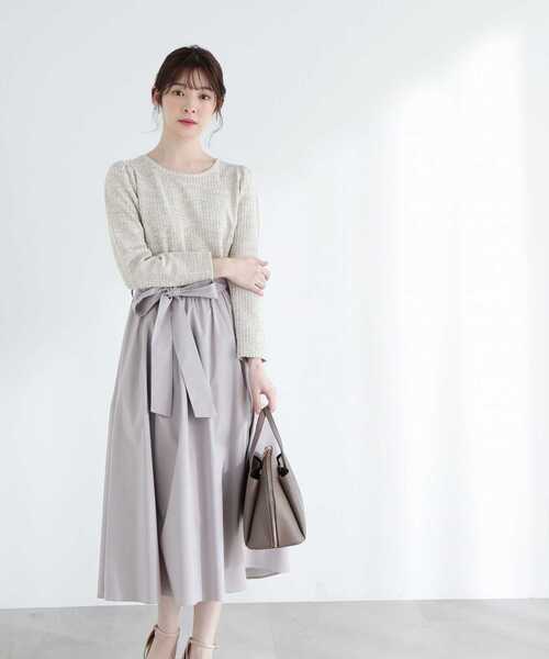 PROPORTION BODY DRESSING（プロポーションボディドレッシング）の「カットツイードドッキングワンピース / 1213140207（ワンピース・レディース・ベージュ/ブラック・SMALL/MEDIUM）」の14枚目の写真