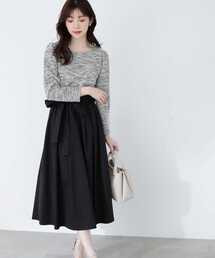 PROPORTION BODY DRESSING | カットツイードドッキングワンピース / 1213140207(ワンピース)