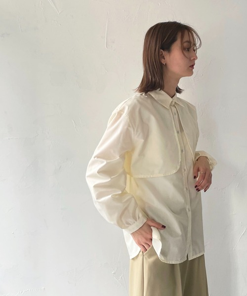 CLEIO（クレイオ）の「【CLEIO】ヨークシャツ（シャツ/ブラウス・レディース・ベージュ/サックスブルー/オフホワイト・FREE）」の17枚目の写真