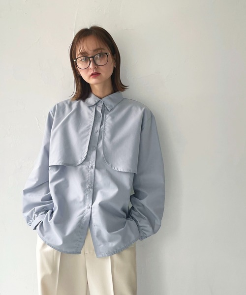 CLEIO（クレイオ）の「【CLEIO】ヨークシャツ（シャツ/ブラウス・レディース・ベージュ/サックスブルー/オフホワイト・FREE）」の13枚目の写真