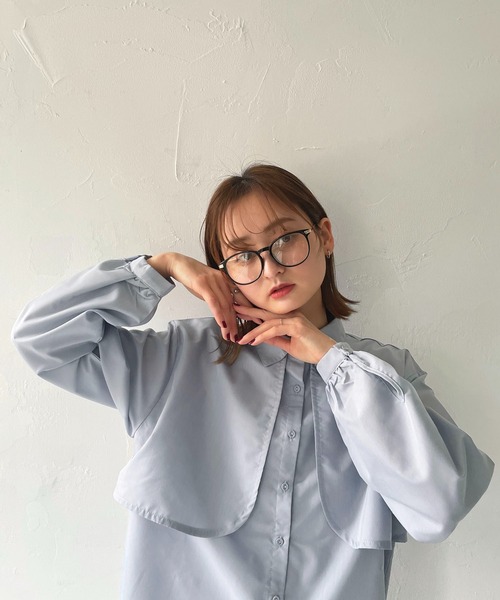 CLEIO（クレイオ）の「【CLEIO】ヨークシャツ（シャツ/ブラウス・レディース・ベージュ/サックスブルー/オフホワイト・FREE）」の19枚目の写真